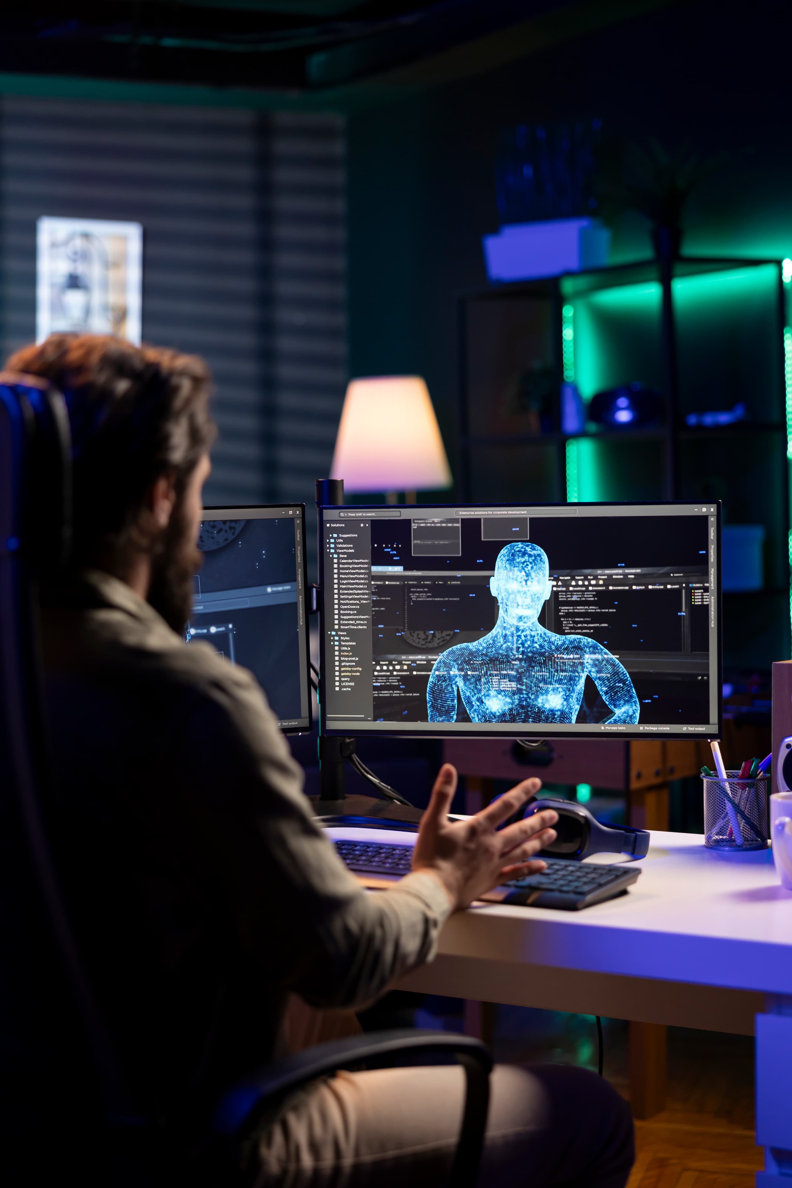 Engineer reviewing an intelligent integration platform